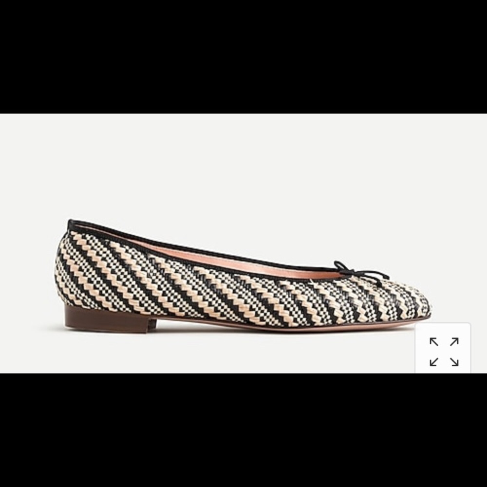 J.‎ Crew Women's Kiki Ballet Flats in Raffia Stripe - Picture 3 of 3